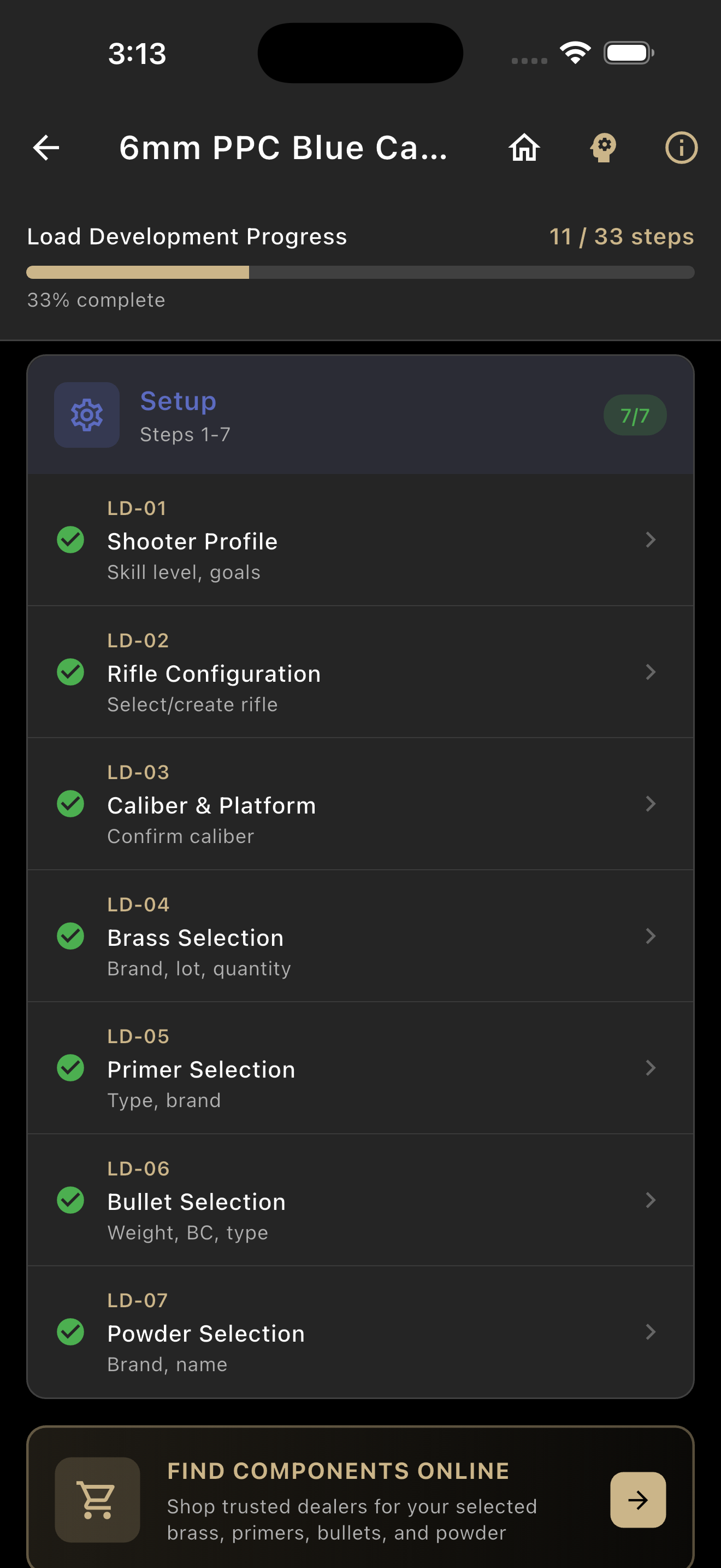 PrecisionLoad 33-Step Workflow